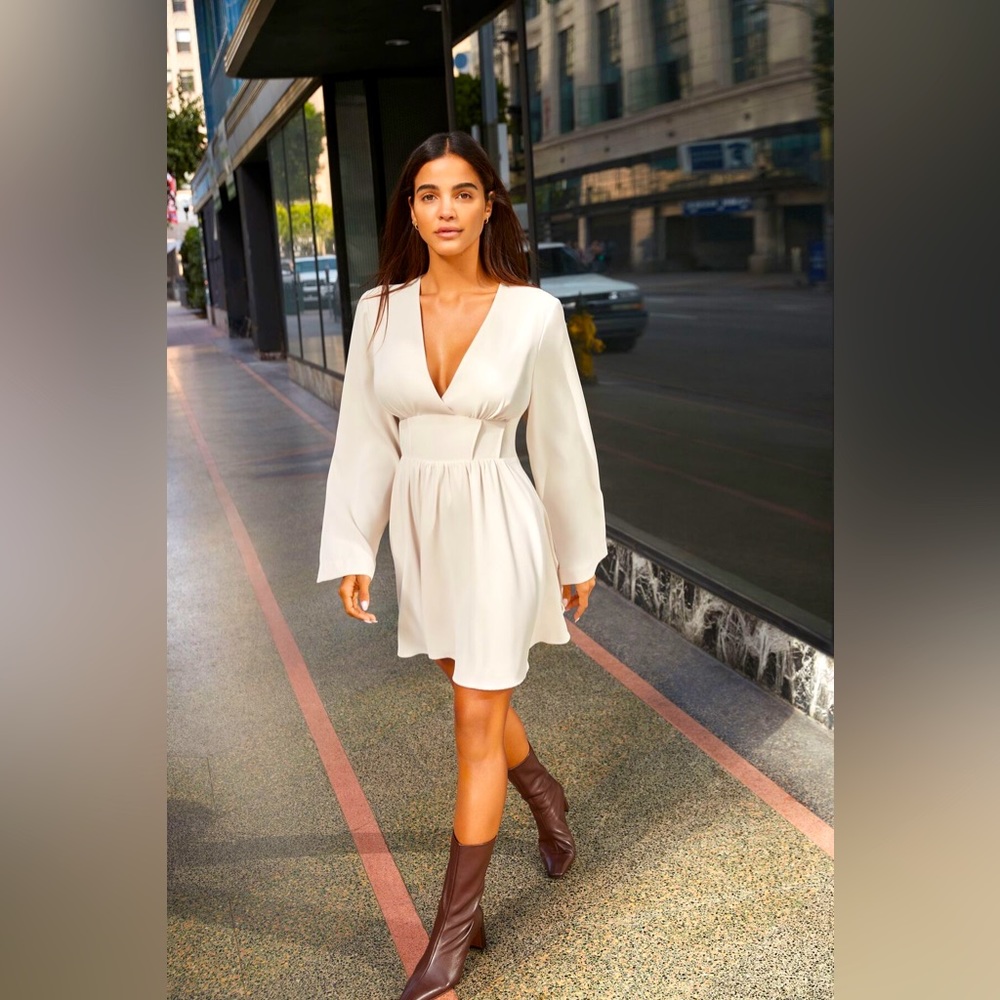 Corset beige dress